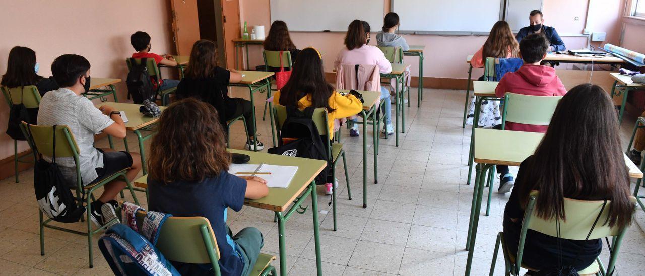 Alumnos en un aula escolar, en una imagen de archivo.