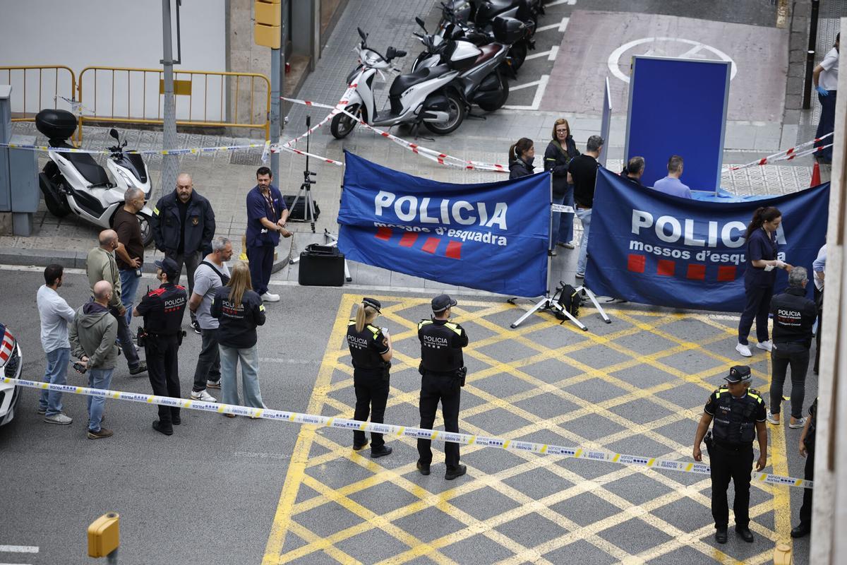 Les imatges del lloc on s'ha produït un tiroteig a Barcelona