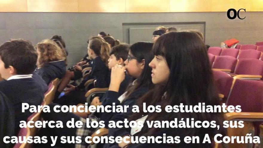 Alumnos de la Grande Obra aprenden a combatir el vandalismo