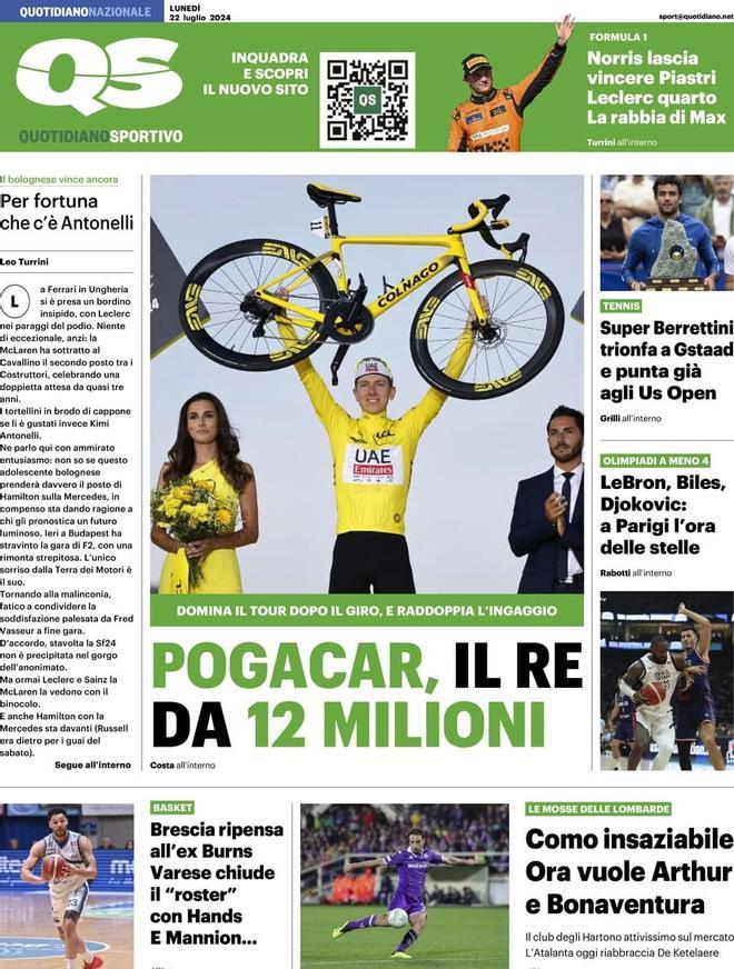 Las portadas de la prensa deportiva de hoy, lunes 22 de julio