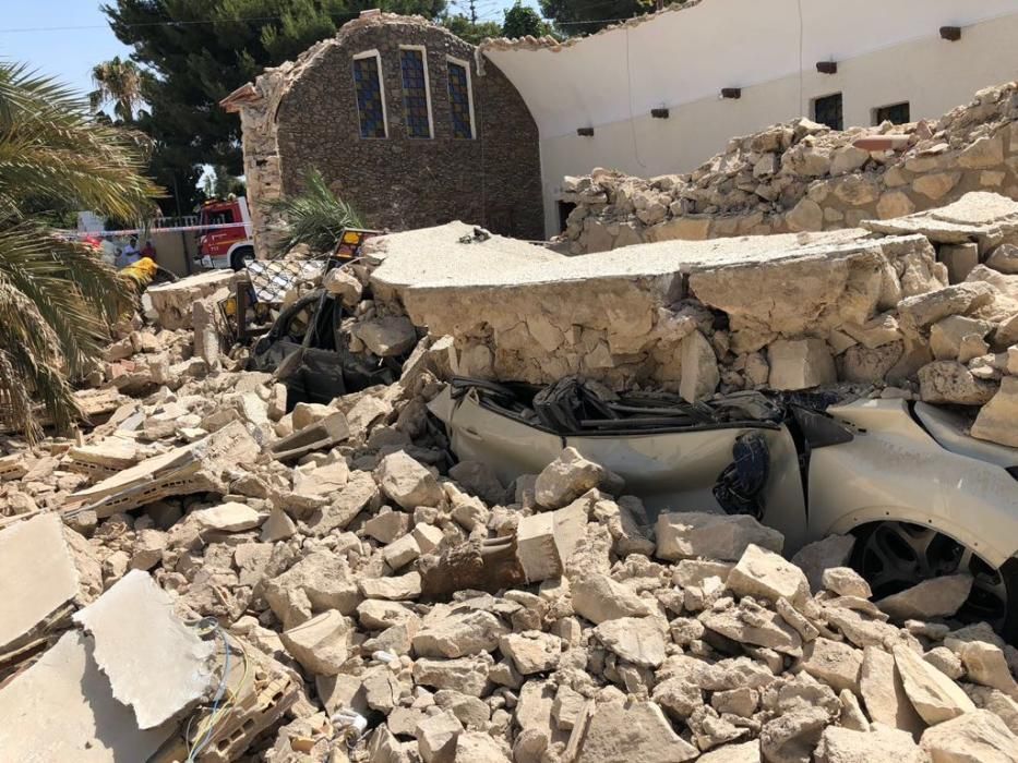 El techo de una ermita de El Campello se desploma al finalizar la misa.