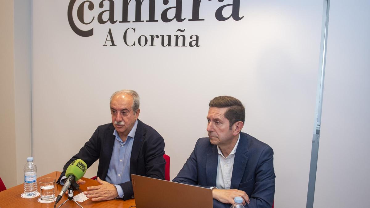 Couceiro y Galdo, durante la rueda de prensa