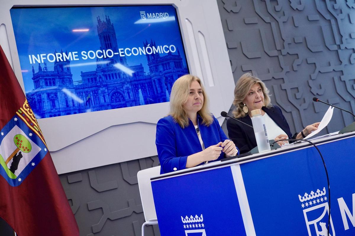 Sanz e Hidalgo durante la presentación del informe desde la sede de Madrid in Game.
