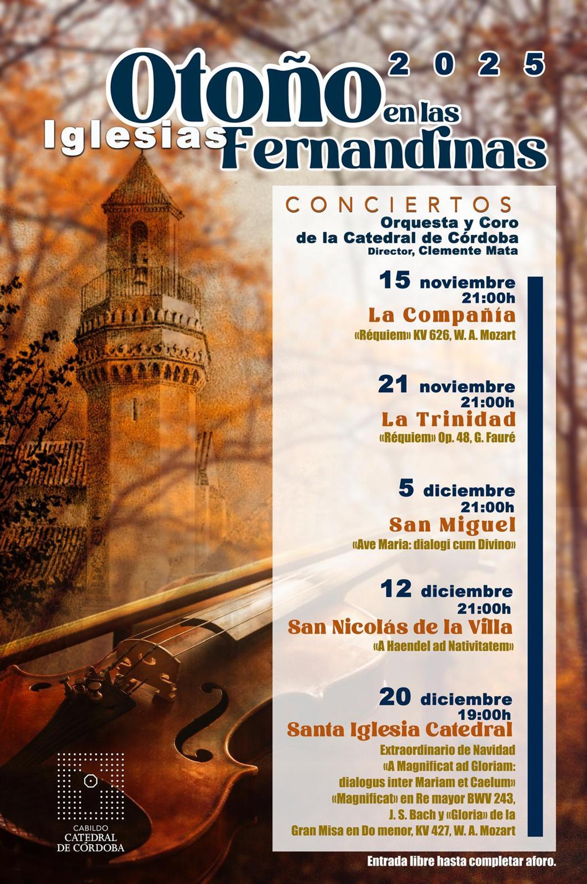 Cartel del programa `Otoño en las Iglesias Fernandinas´