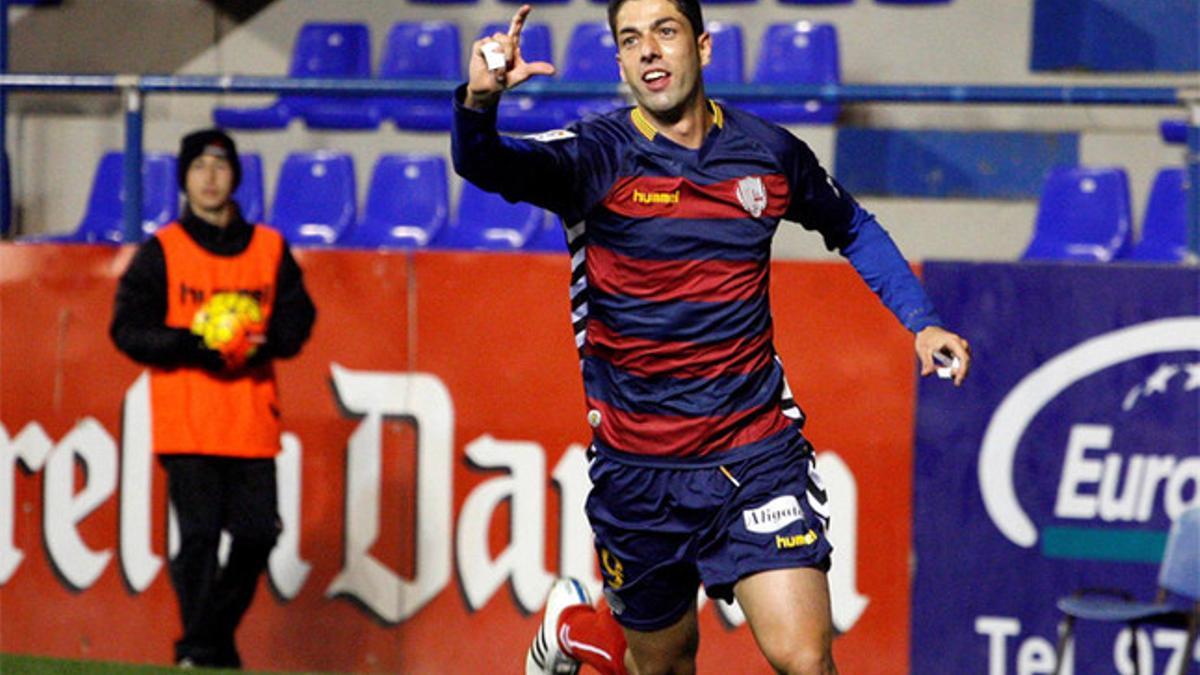 Juanjo, autor del segundo gol del Llagostera contra el Huesca