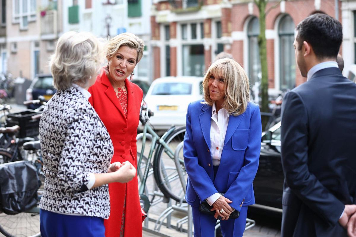 Máxima de Holanda y Brigitte Macron, juntas en un acto por la salud mental