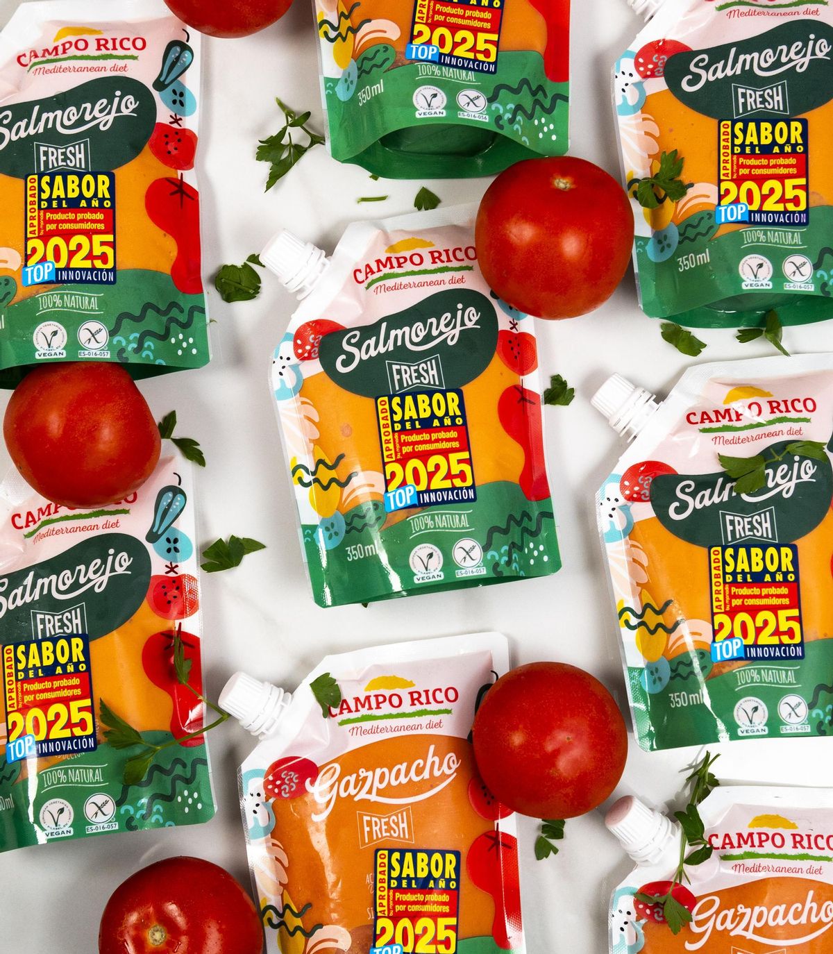 Huerta Campo Rico transforma el mercado con su gazpacho y salmorejo en envase ecológico, ganador del Premio Sabor del Año a la Innovación