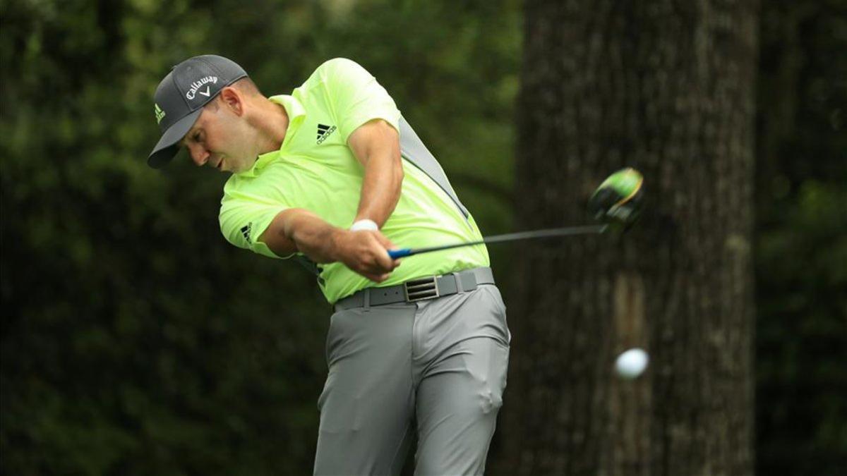 Sergio García, durante su primera vuelta en Augusta