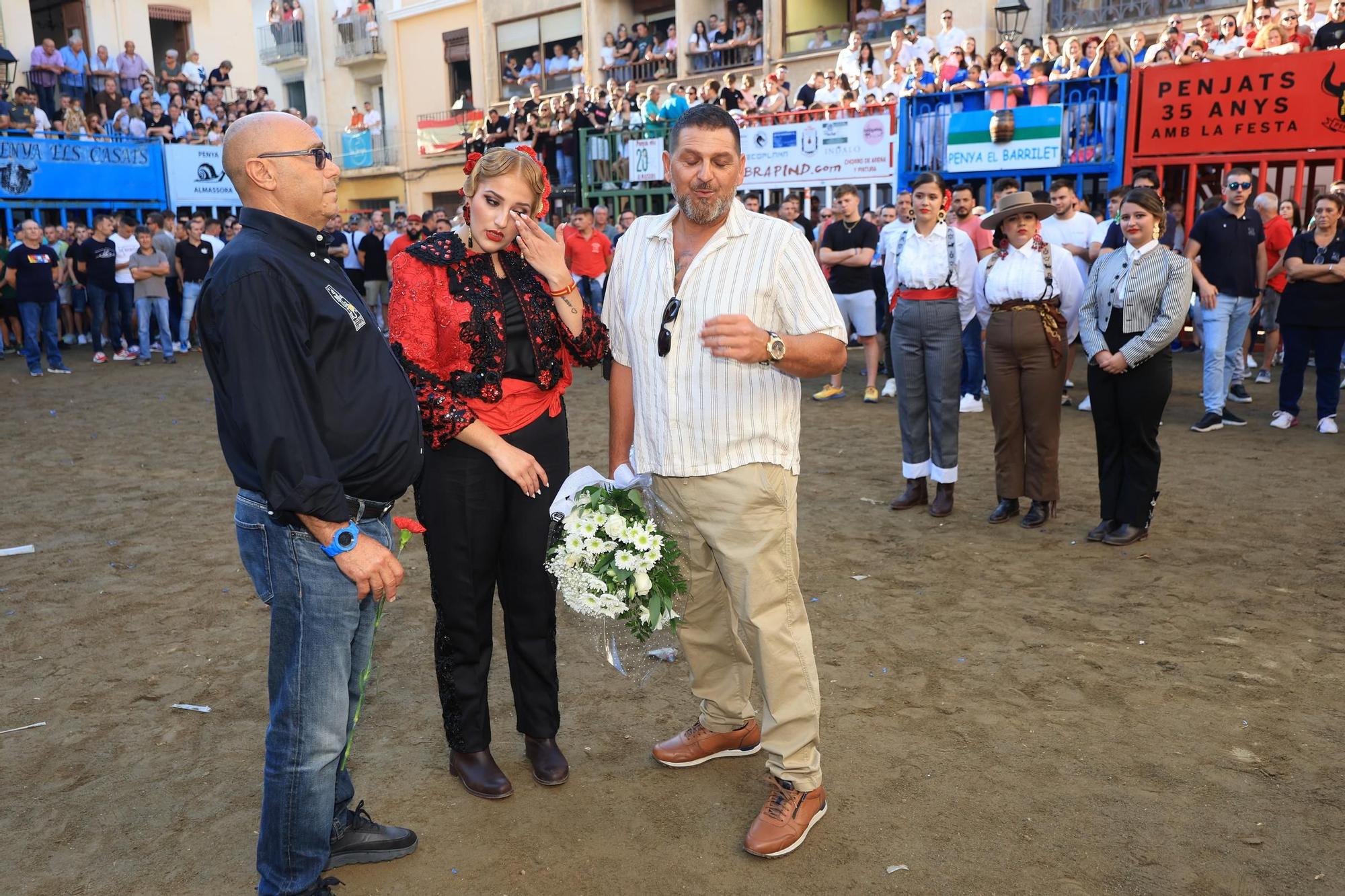 Las imágenes del primer encierro y de las exhibiciones taurinas de las fiestas de Almassora