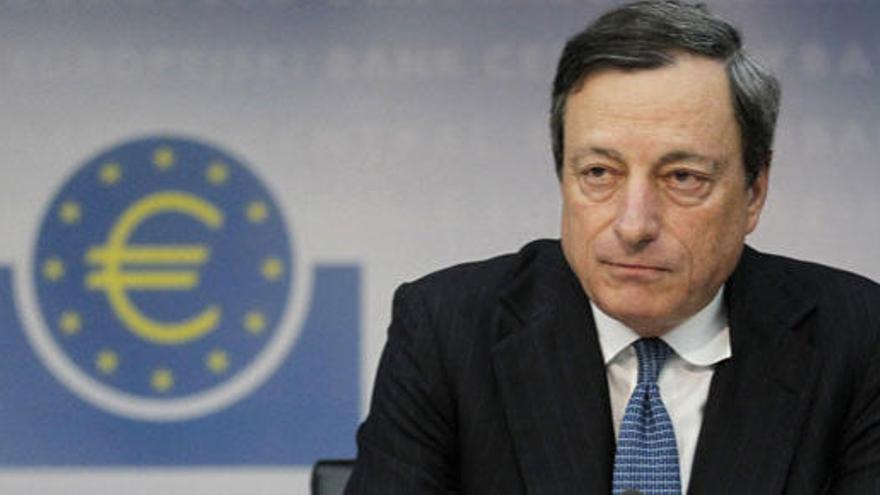 Mario Draghi, durante su rueda de prensa.