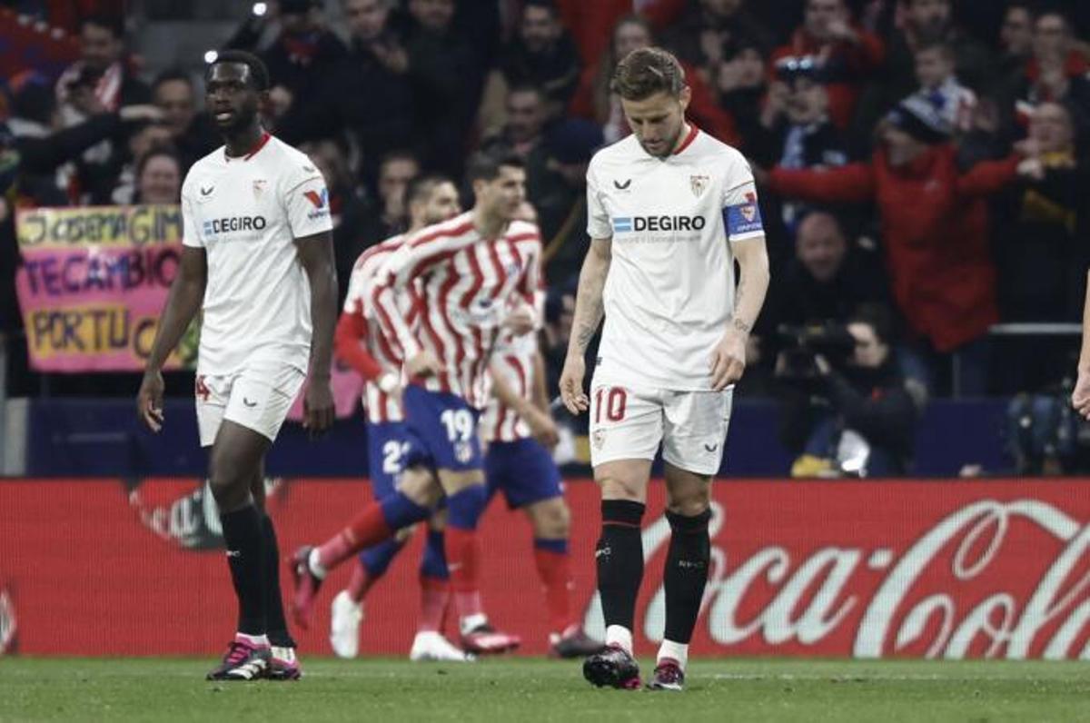 El Sevilla encajó una goleada en el Metropolitano