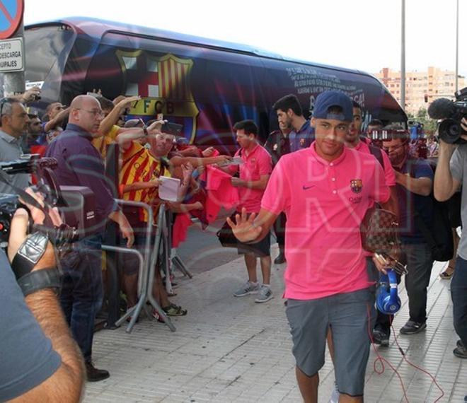 El viaje del Barça a Castellón, en imágenes