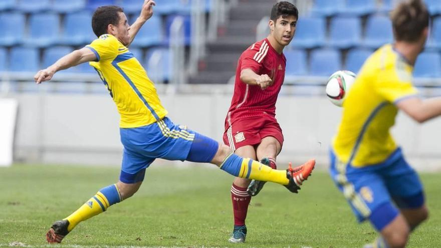 Marco Asensio, el pasado día 13 en el partido España-Suecia Sub´21.