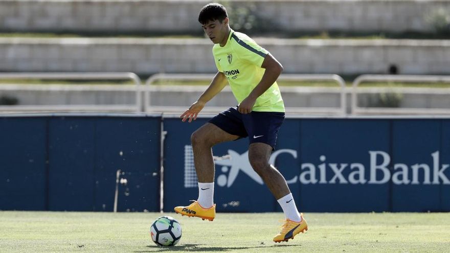 Diego González, durante un entrenamiento