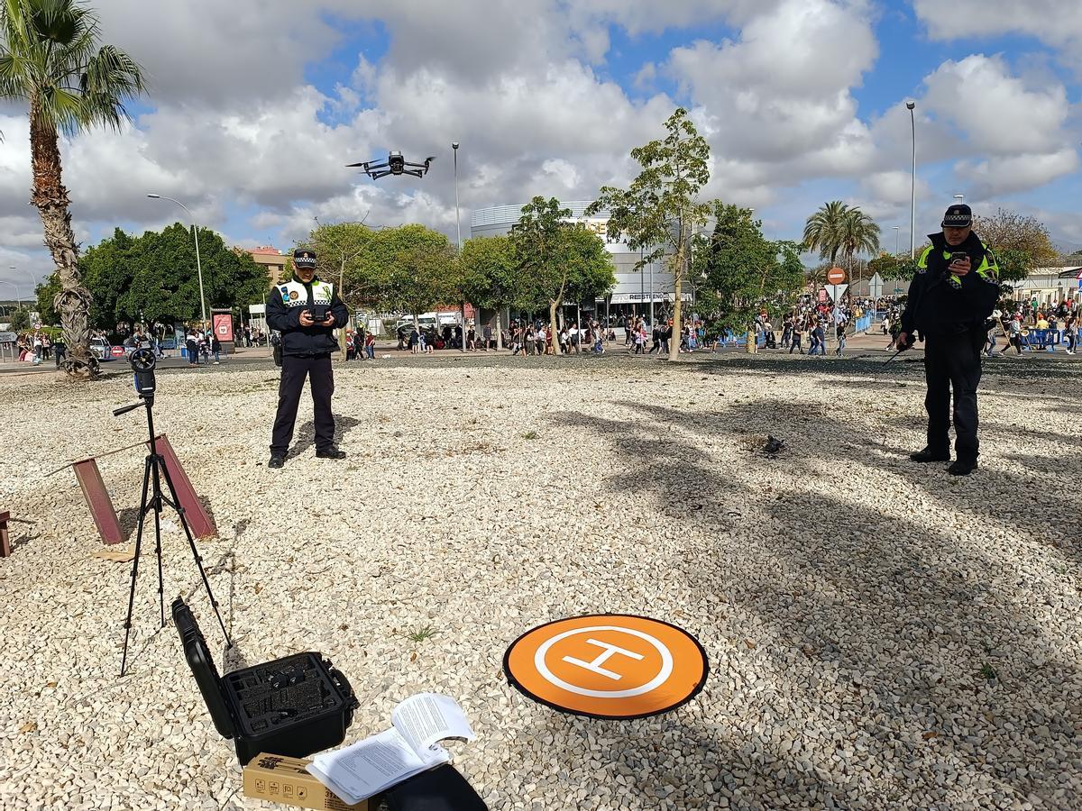 Unidad de drones en la Santa Faz de 2025