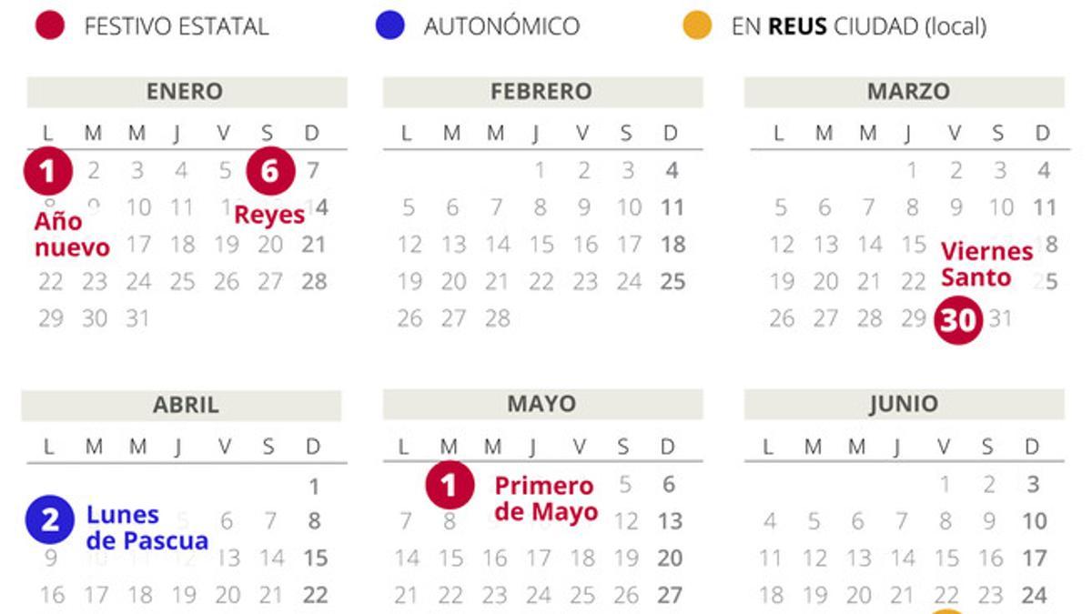 Calendario laboral Reus 2018