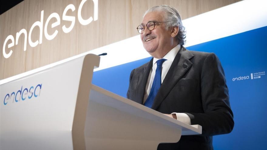 El consejero delegado de Endesa, José Bogas, durante su discurso