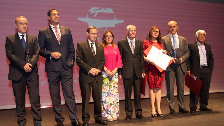 Galardonados por la Cámara de Comercio de Zamora durante la edición de los premios del pasado año.