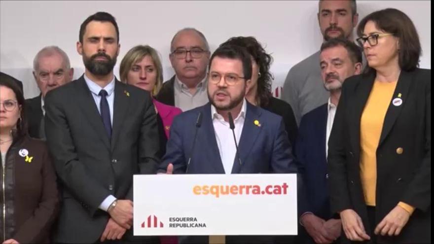 El coordinador nacional d'ERC, Pere Aragonès, anuncia recurs de súplica i accions judicials per la immunitat de Junqueras