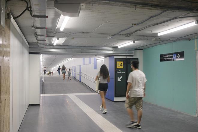 Reabre la estación Verdaguer de la L4 del metro de Barcelona y su enlace con la L5