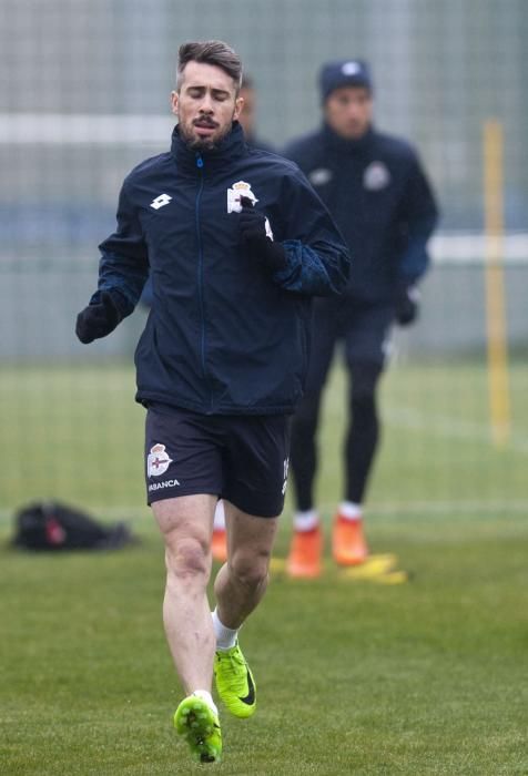 Entrenamiento del Deportivo en Abegondo