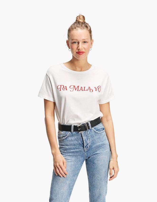 Camiseta 'Pa Mala Yo' de Stradivarius