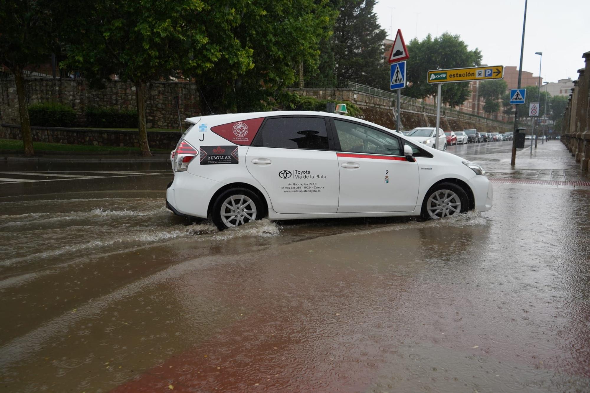 Inundaciones por la tormenta en Zamora