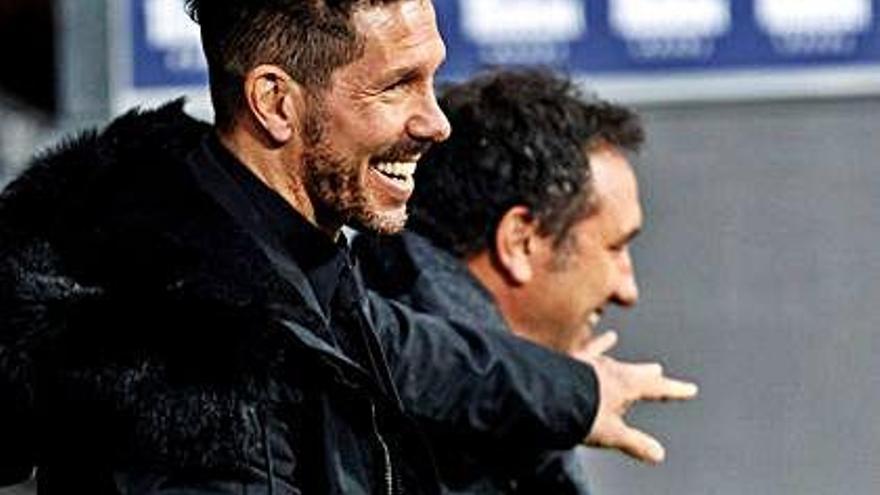 Simeone i Eusebio, ahir al Wanda Metropolitano.