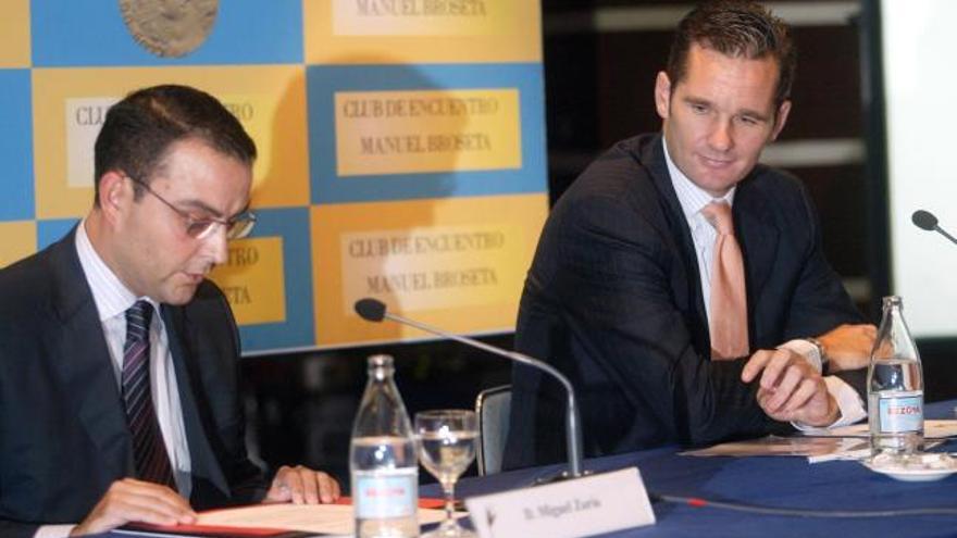 Miguel Zorío e Iñaki Urdangarin, en el Club de Encuentro ManuelBroseta.