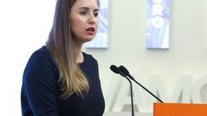 GRAF4909. MADRID, 05/02/2020.- La portavoz de la comisión gestora de Ciudadanos (Cs), Melisa Rodríguez, durante la reunión que ha ofrecido tras la reunión de dicha comisión gestora del partido este miércoles en Madrid, EFE/Paco Campos