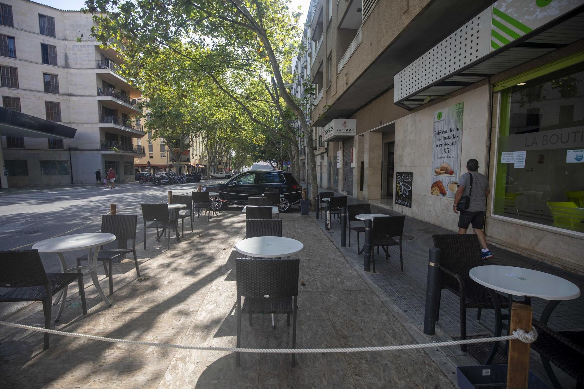 Tranquilidad fuera de lo normal en la zona confinada de Arquitecte Bennàssar