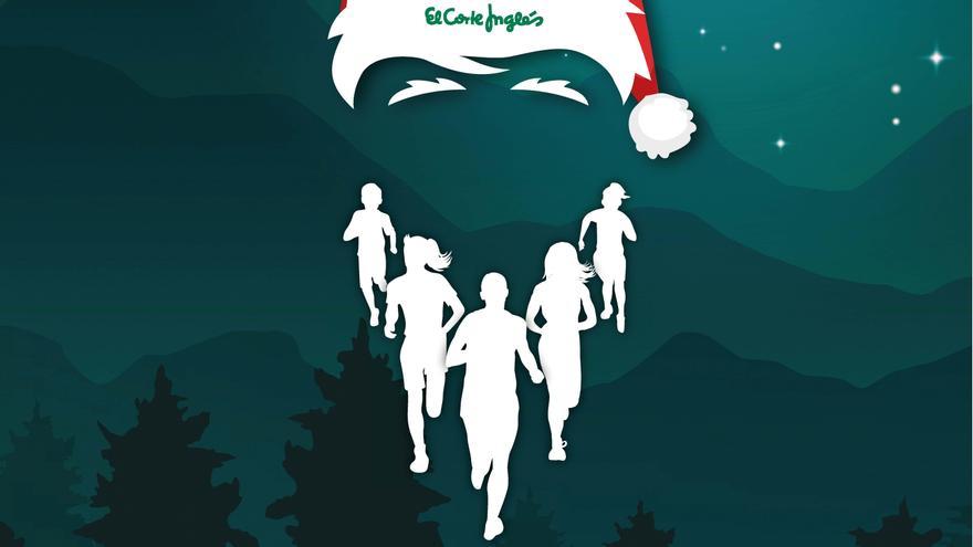 El cartel de la carrera virtual de Papá Noel