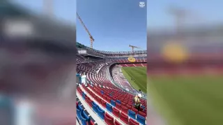 El Barça muestra el estado de las obras del Spotify Camp Nou, que avanzan "a buen ritmo"