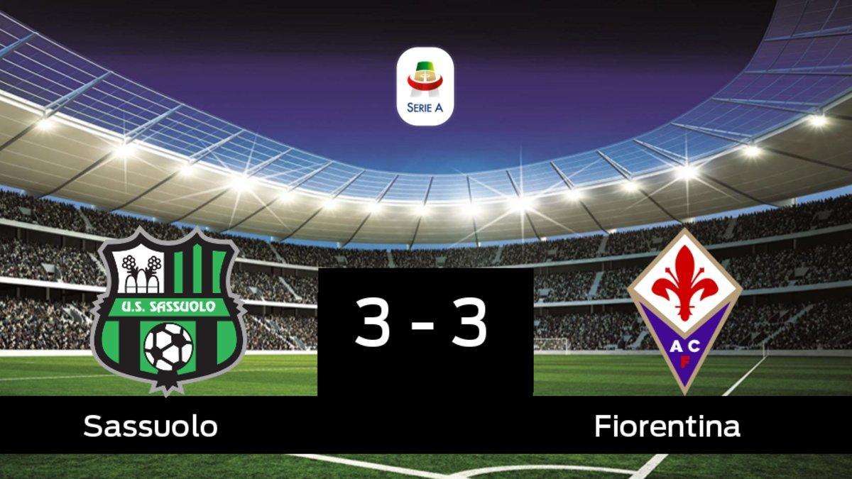 Empate entre Sassuolo y Fiorentina