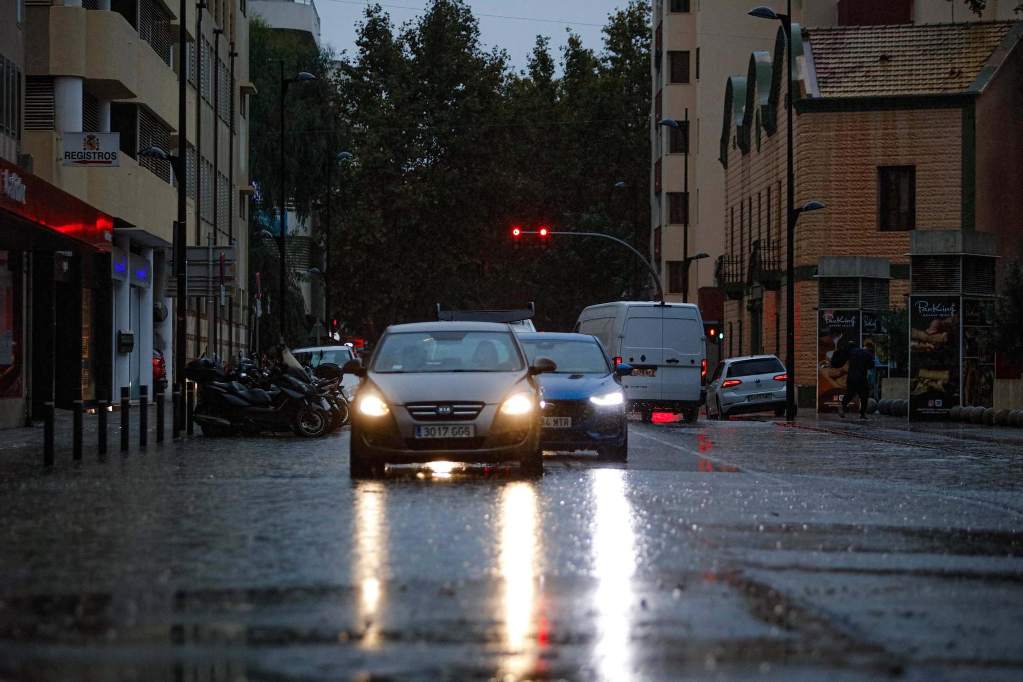 Todas las imágenes de la lluvia en Ibiza