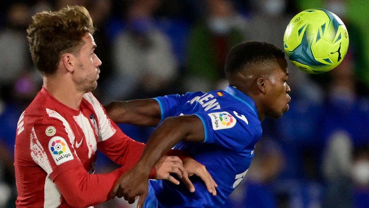 Griezmann, durante el partido ante el Getafe