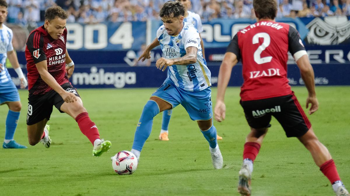 Partido Málaga CF contra el Mirandés, este sábado en La Rosaleda