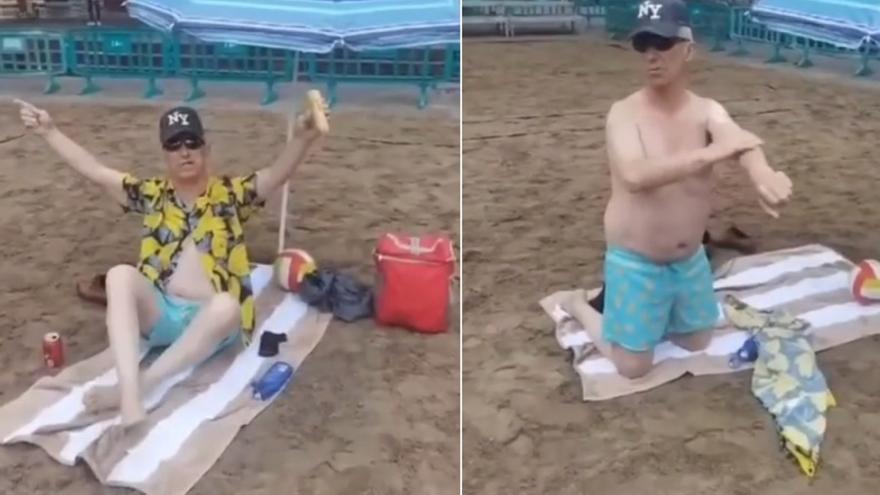 &quot;Esto es una vergüenza, una falta de respeto&quot;: un vecino critica la &quot;playa&quot; de Teror