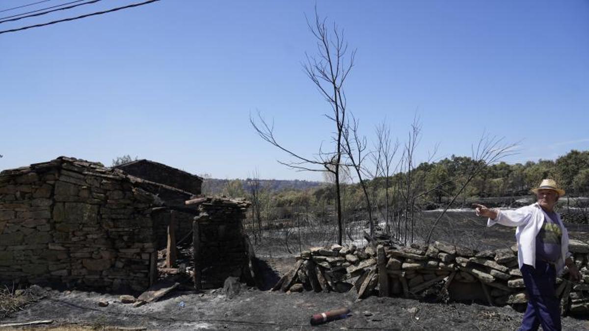 Daños provocados por el incendio de Fermoselle