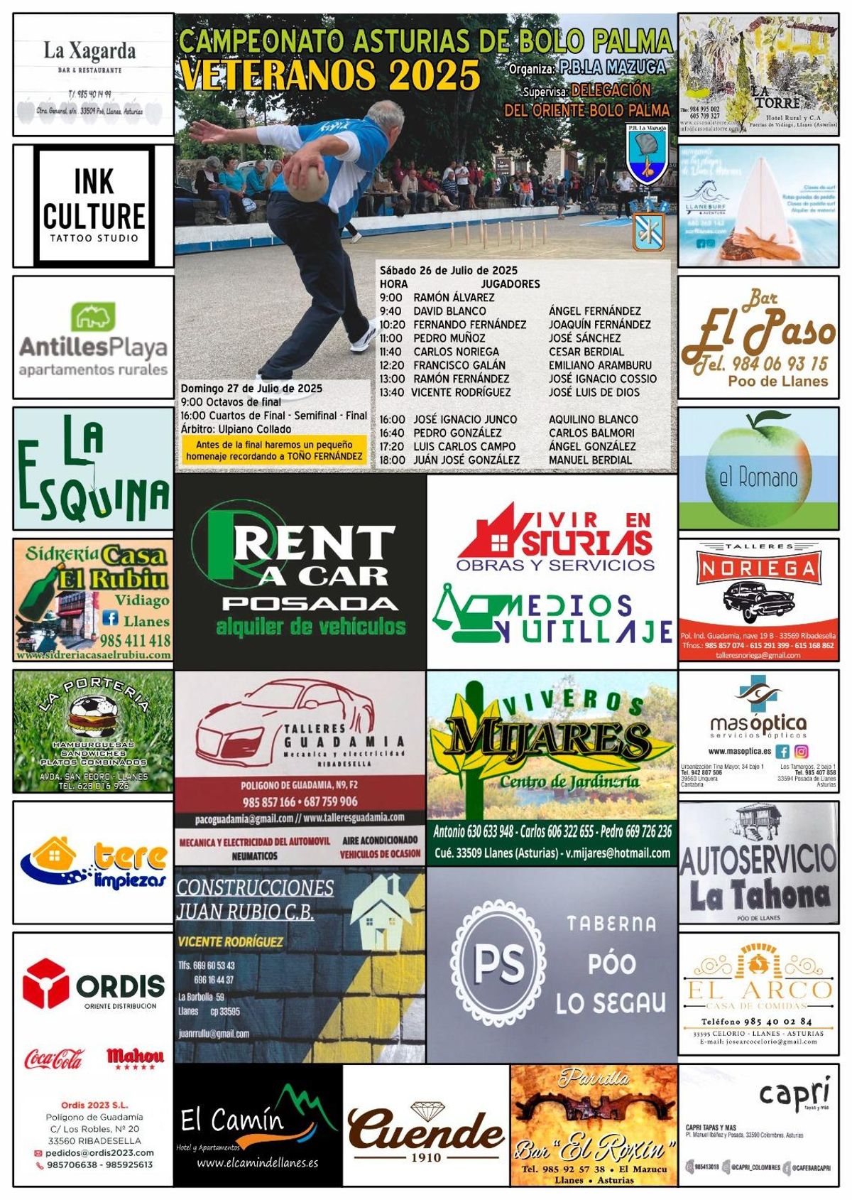 El cartel de la competición.