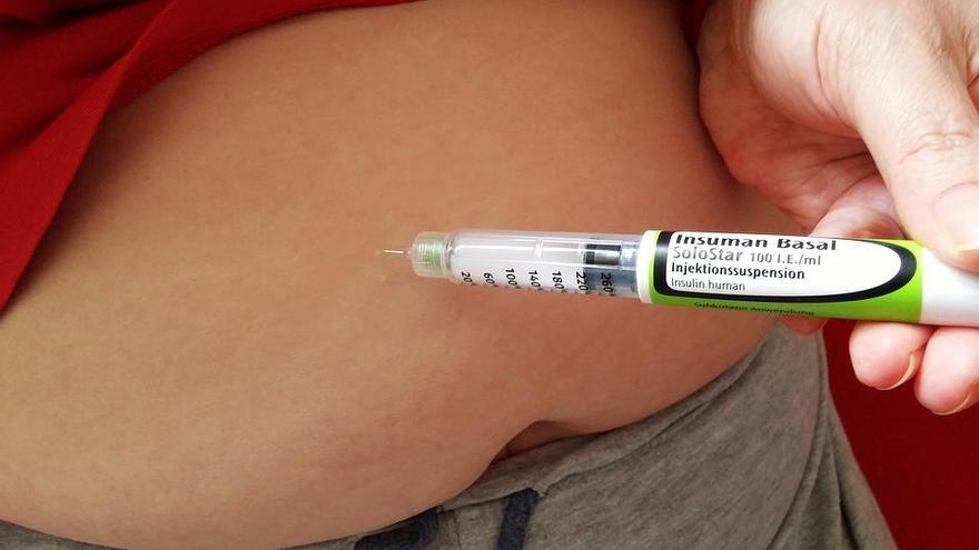 Una injecció d&#039;insulina.