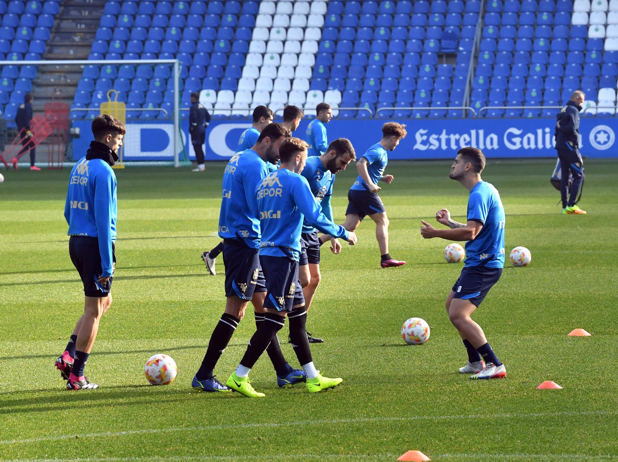 El Dépor trabaja en Riazor para buscar una victoria a domicilio en Talavera