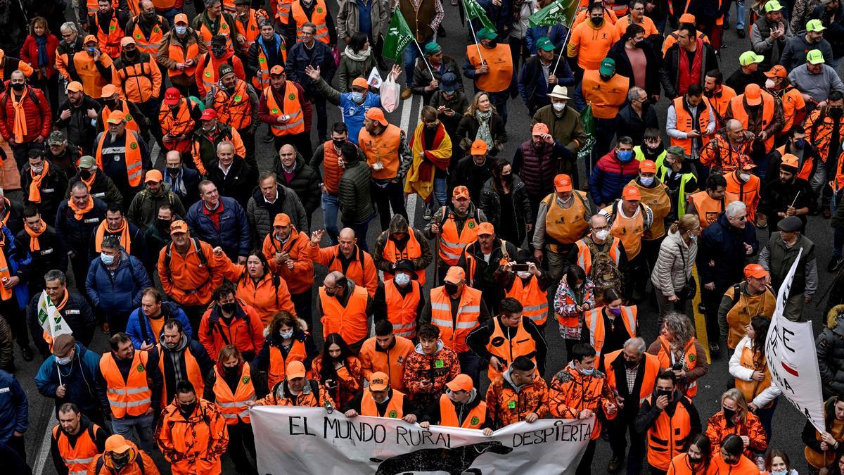 Manifestación de la España rural, este domingo 20 de marzo de 2022 en Madrid.