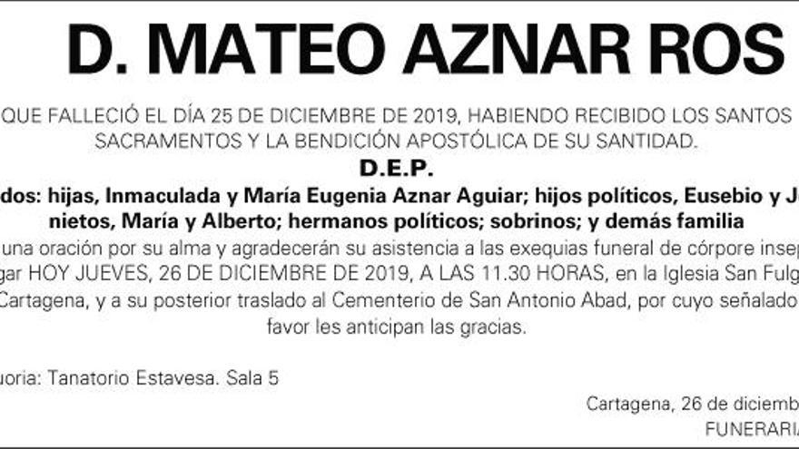 D. Mateo Aznar Ros