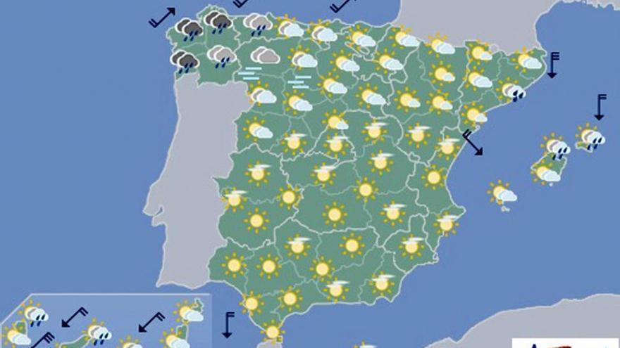 Tiempo en España para hoy sábado: entra un frente muy activo por la mañana en el nordeste