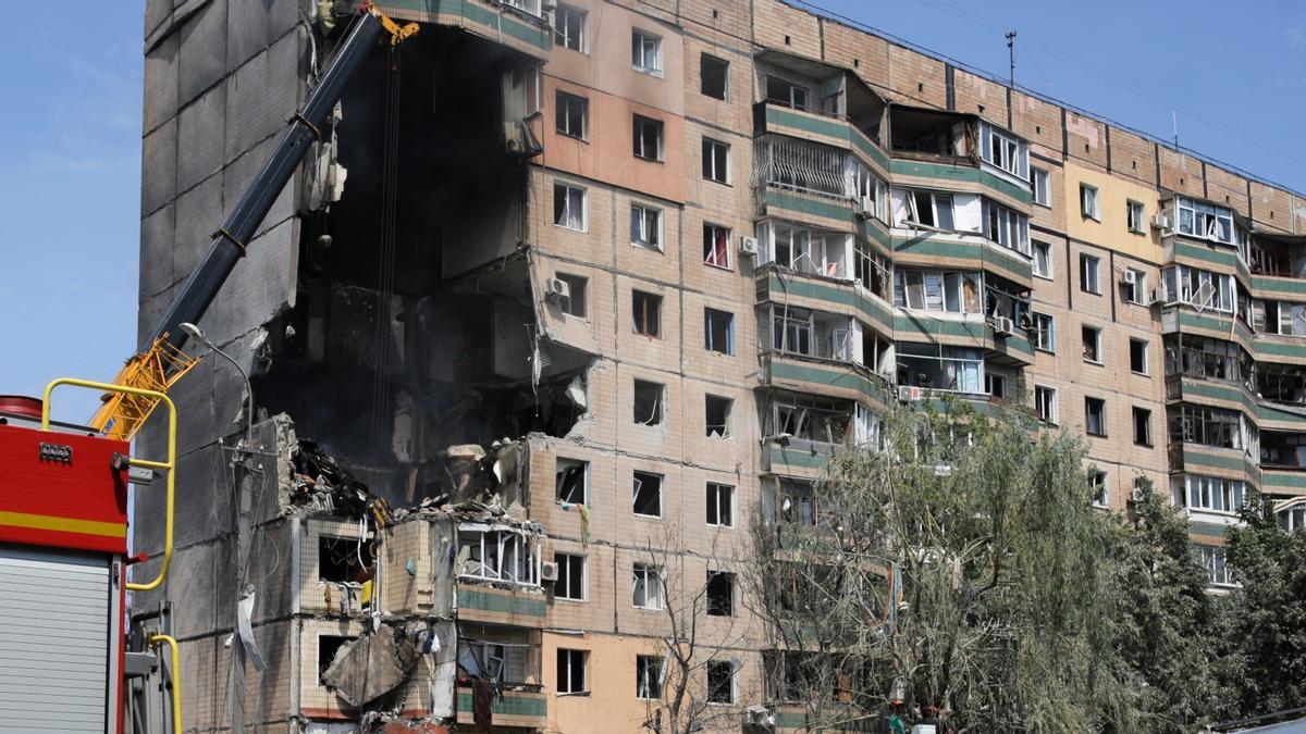 Bombardeo ruso en Kryvyi Rih (Ucrania)