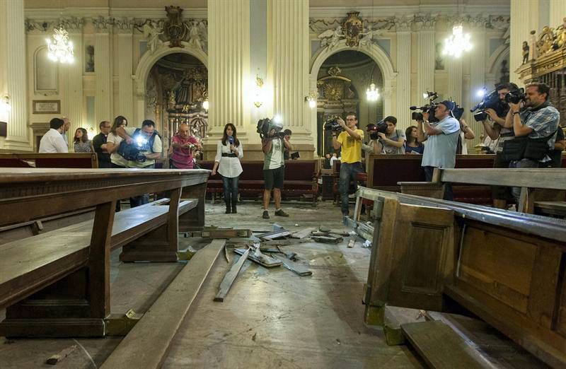 Fotogalería: Explosión en el interior de la basílica del Pilar