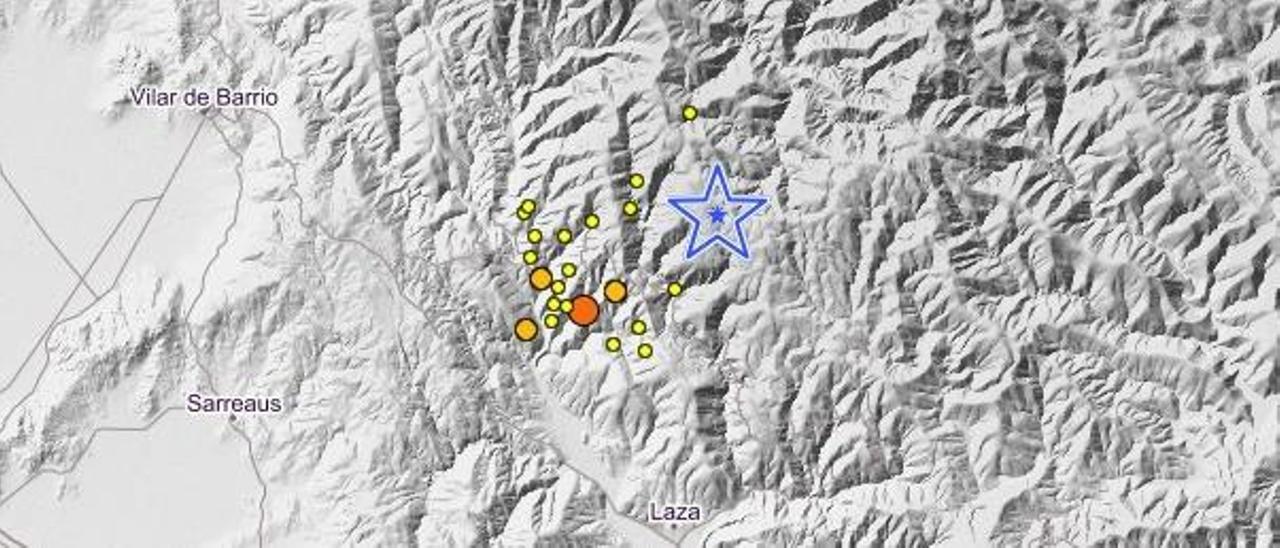 Registro de los últimos terremotos en Laza.