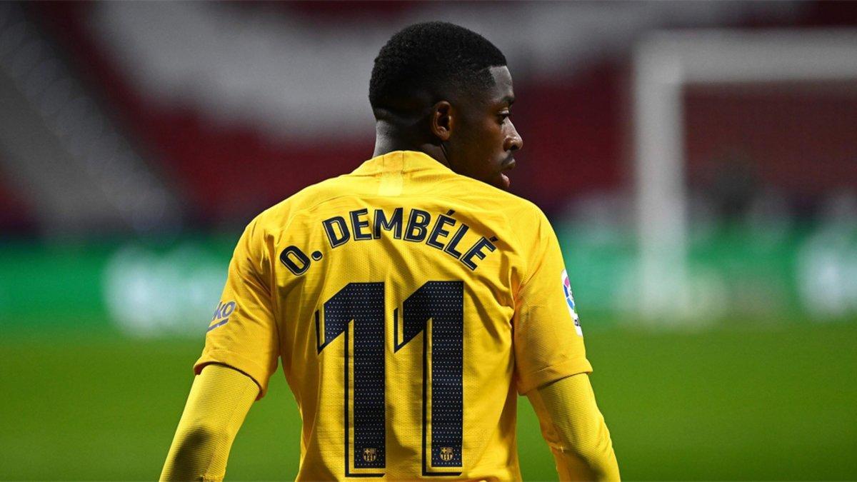 Dembélé, en el Wanda Metropolitano