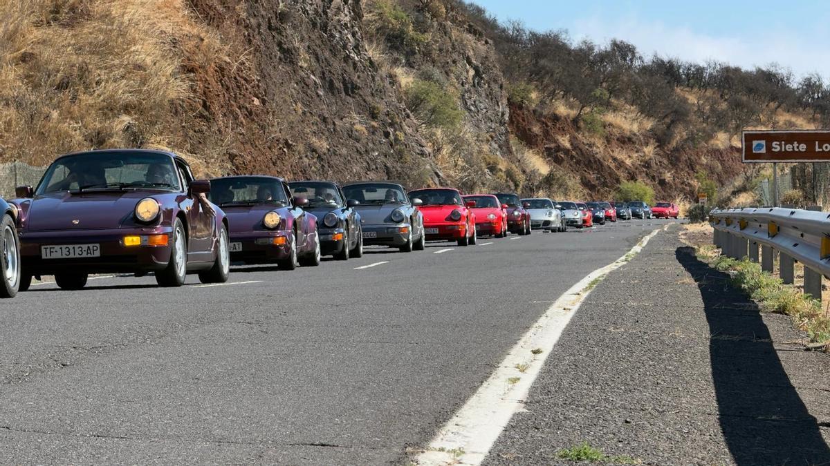 Algunos de los vehículos que asistieron a la Tercera Edición de Porsche Classic Air Cooled